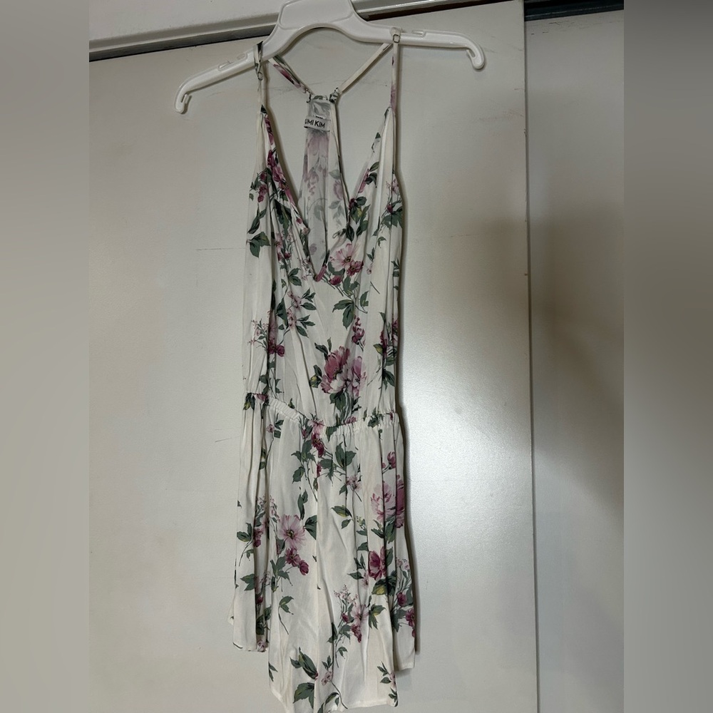 Yumi Kim White and Purple Floral Romper